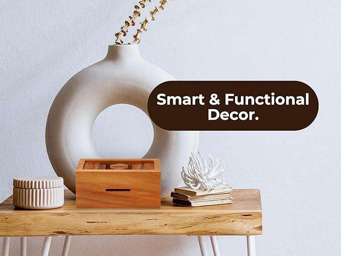 BSIRI Canopic Chest- Challenging Brain Teaser Wooden Box Mind Puzzles and Use as Money Box, Stash Box, Jewelry Box, 3D Puzzle Lock Box, Gift Card, Money Puzzle Box for Cash Gift