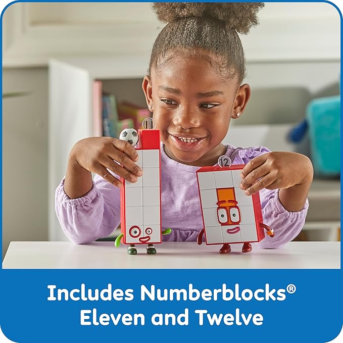 hand2mind Numberblocks Friends Eleven and Twelve Figures, Numbers for Toddlers, Math Toys for Kids 3-5, Small Figurines for Kids, Preschool Learning & Education Toys, Birthday Gifts for Kids