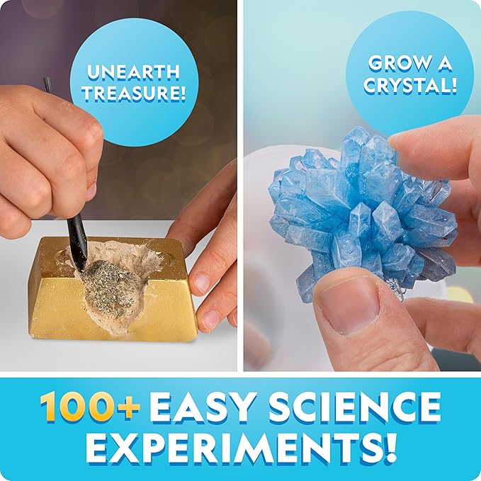 National Geographic STEM Science Kit - 15+ Experiments, Crystal Growing, Volcano Kit, Dig Kits & Gemstones for Kids - Amazon Exclusive