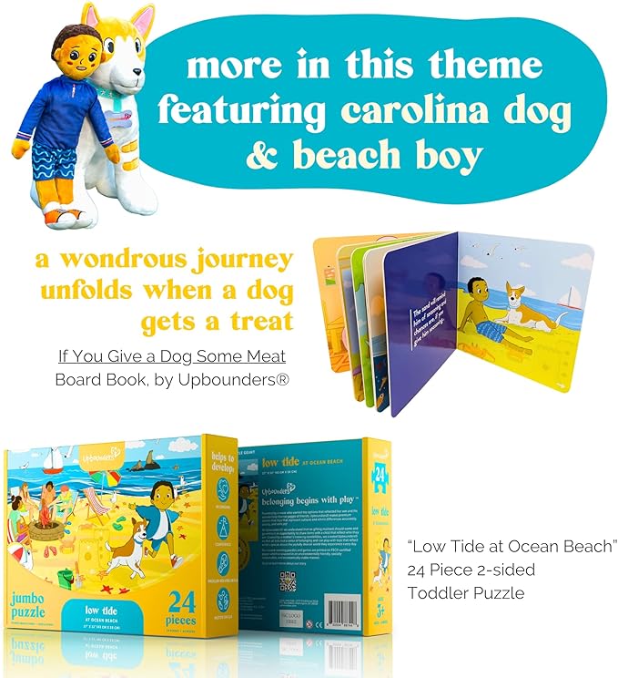 Low Tide at Ocean Beach - 24 Piece Beginner Puzzle, Ages 3 and up (Multicultural)