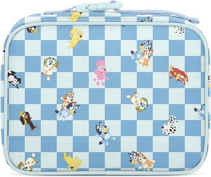 Simple Modern Bluey Kids Lunch Box for School | Reusable Insulated Lunch Bag for Toddler, Girl, and Boy | Exterior & Interior Pockets | Hadley Collection | Bluey Checkmate