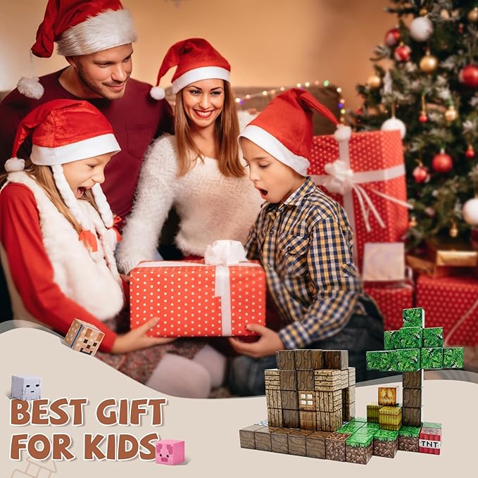 200PCS Magnetic Blocks, 1in Magnetic Building Blocks Cubes for Kids, Stacking Magnets Tiles, School STEM Montessori Stacking Toy, Christmas Birthday Gifts for Boys and Girls Age 3+ Years Old