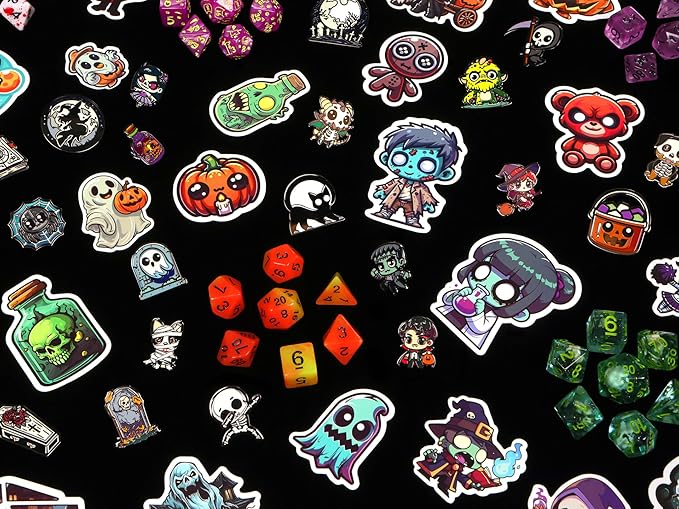 1985 Games Fright Night Dice Bag - Wide Range of Patterns for Gaming, Role Playing, Table Games (Pack of 6)