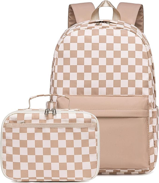 LEDAOU Kids School Backpack with Lunch Box for Girls Boys Kindergarten Elementary School Bookbag Preschool Toddler Backpack