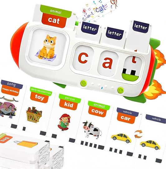 Talking Flash Cards for Toddlers : Montessori Toys Autism Toy,Alphabet CVC Word Speak and Spell,Preschool Learning 107 Sight Words ABC Therapy Toys for Toddlers & Preschoolers 2-8 Years Old