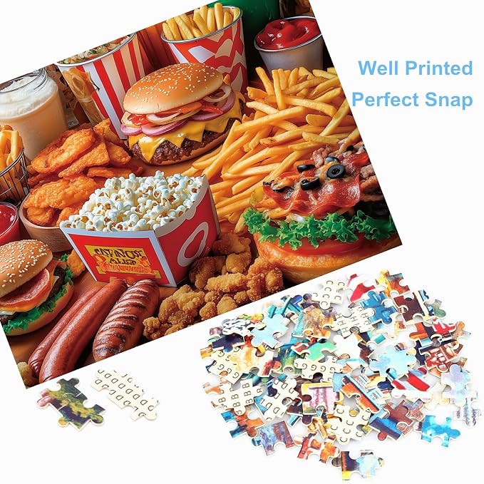 500 Piece Puzzles for Adults Popcorn Combo 20.5 x 15 Inch 500 Large Piece Jigsaw Puzzles for Kids Adults Puzzles 500 Pieces for Adults Holiday Educational Challenge Toy