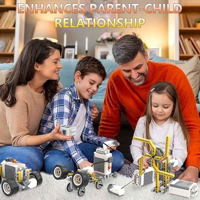 420pcs Building Block Kit, 58 in 1 STEM Building Toys Compatible with Technic Electric Power Motor for Kids Age 6+, DIY Erector Set for Boys Girls, Educational Building Suit Creative Games