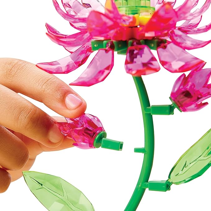 RoseArt Crystal Gem Creations Blooming Lotus Flower Kit, 75+ Pieces, Great for Adults, Tweens and Children Ages 8+