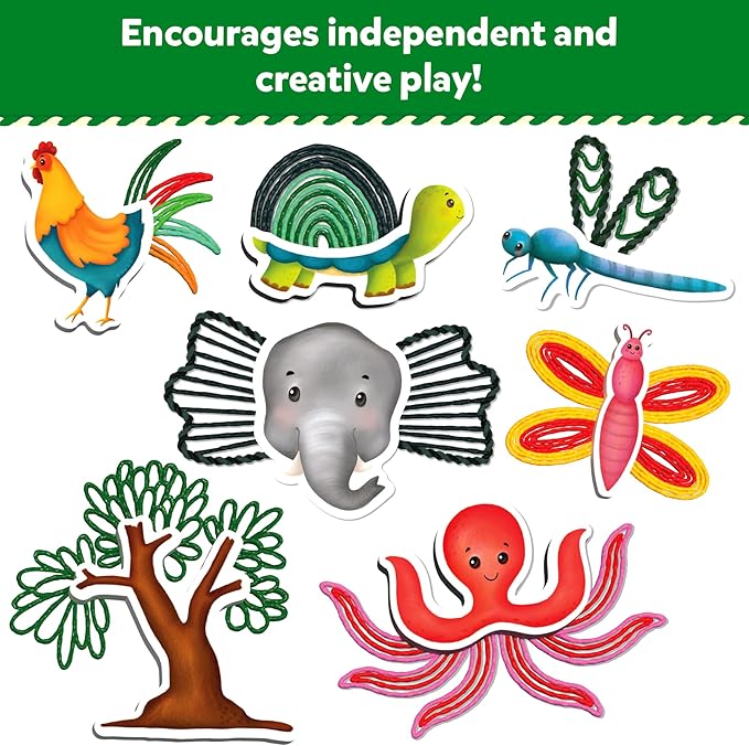 Skillmatics Waxy Window Art - 100 Bendable Waxy Sticks for Mess-Free DIY Fun, Reusable 100% Organic Beeswax Craft Kit, Travel Friendly, Creative Gifts for Girls & Boys Ages 5, 6, 7, 8, 9, 10, 11, 12