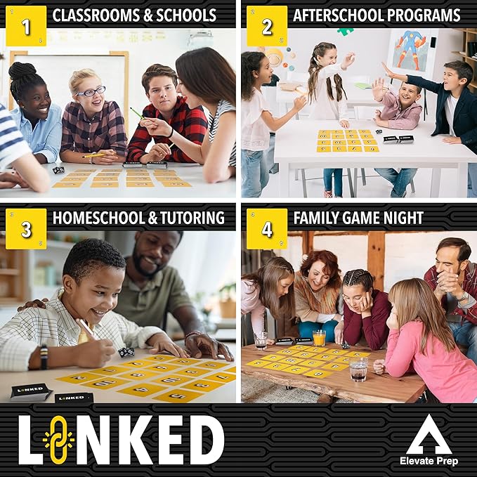 Linked Math Game | The Game of Quick Thinking and Number Linking | Fun and Engaging Math Activity for Kids Ages 7+ | Practice Addition, Subtraction, Multiplication, and Division