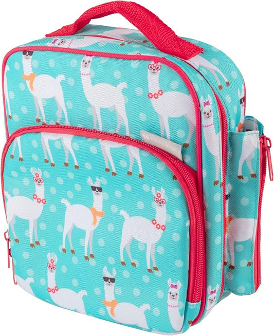 Kids Insulated Lunch Box w Snack Pocket & Expandable Water Bottle Holder For Girls- Waterproof Lunchbox Tote Keeps Food Hotter or Colder Longer - Reusable Back to School Bag Fits Most Bento Containers
