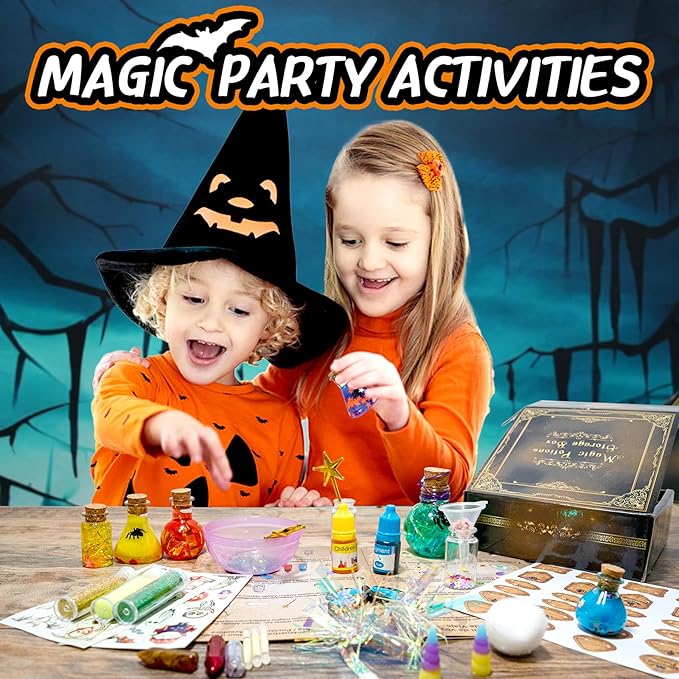 Magic Potions Craft Kit for Kids - Mix 20 Glow Witch Potion Bottles, Fairy Magic Potions Making Kit - Christmas Decorations Birthday Gifts for Girls Boys 6 7 8 9 10+