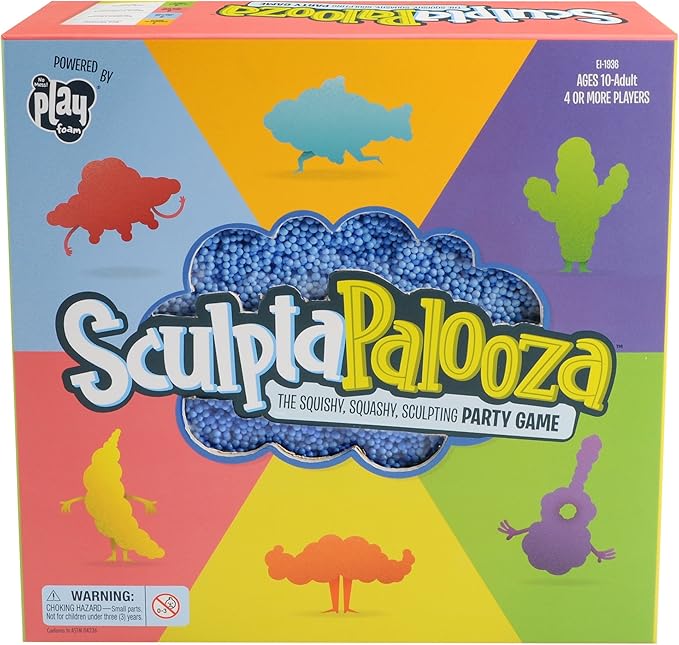 Educational Insights Sculptapalooza, the Squishy, Squashy Sculpting Playfoam Party Game - Fast-Paced, Family Game, 4+ Players, Ages 10+