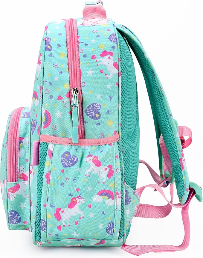mibasies Girls Backpack 5-8: Lightweight Kids Backpacks for Girls - Girl Bookbag for Elementary School - Magical Unicorn
