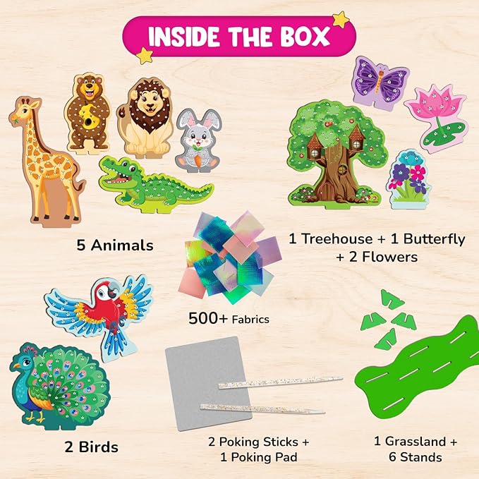 Smartivity Poke ‘n’ Create DIY Kit for Kids 4 to 10 Years, Creative Birthday Gift for Girls & Boys Age 4-5-6-7-8-9-10, DIY Art & Craft Activity Kit