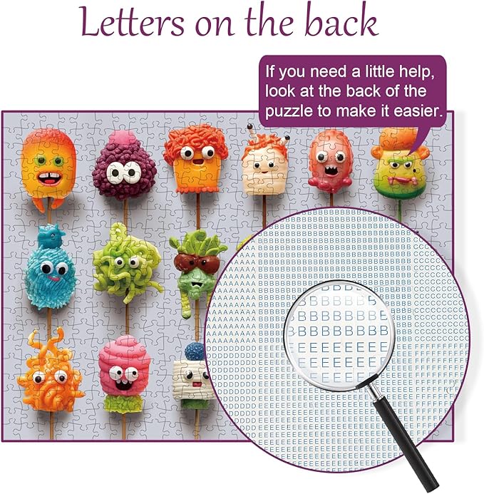500 Pieces Jigsaw Puzzles for Adults and Teens and Kids Family Happy Games Puzzle Monster Series (Lollipop Monsters)