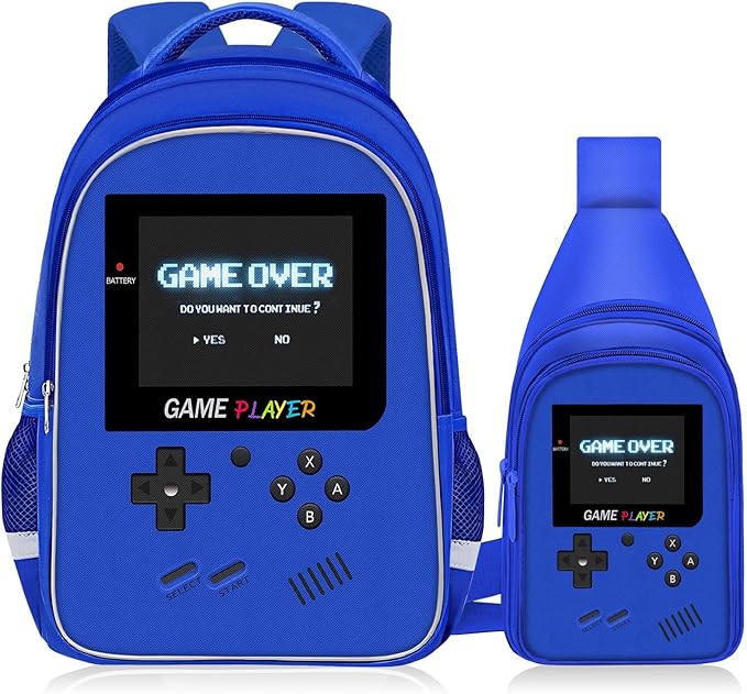 School Backpack For Boys - Gamer Boys Backpack For Kids Children Teens Elementary Middle School - Ages 6-18,17″