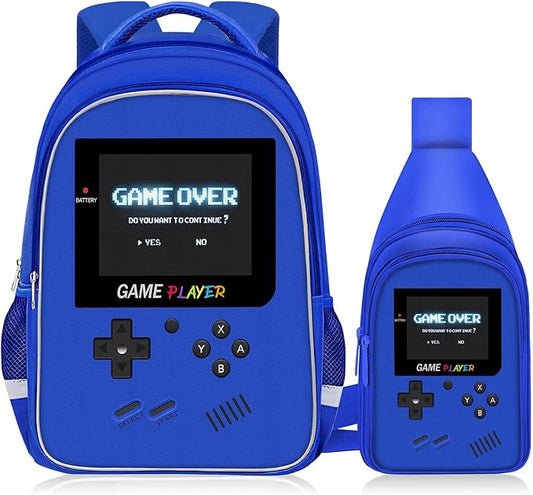 School Backpack For Boys - Gamer Boys Backpack For Kids Children Teens Elementary Middle School - Ages 6-18,17″