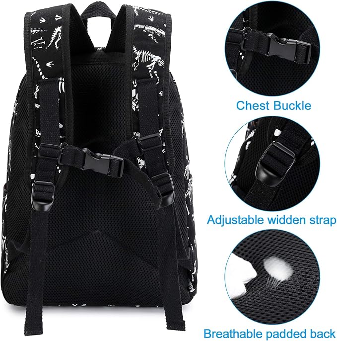Kids School Backpack with Lunch Box for Boy Kindergarten BookBag School Bag Preschool Kindergarten Toddler Backpack (Luminous)