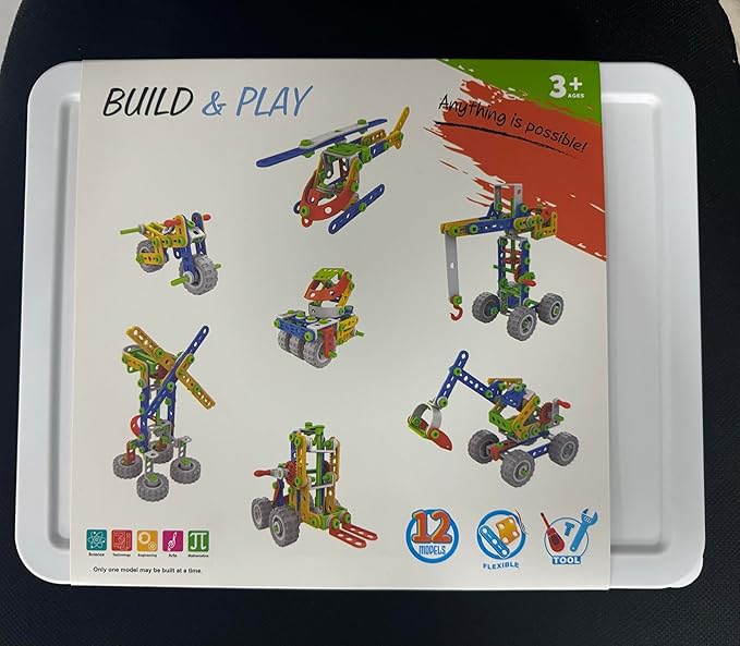 MOONTOY 12 in 1 STEM Toys for 4 5 6 7 8+ Year Old Boy Gifts, 152 PCS Educational Building Toys for Kids Ages 4-8 5-7 8-12, Building Blocks Stem Kits Activities Construction Toy for Boys Birthday Gifts