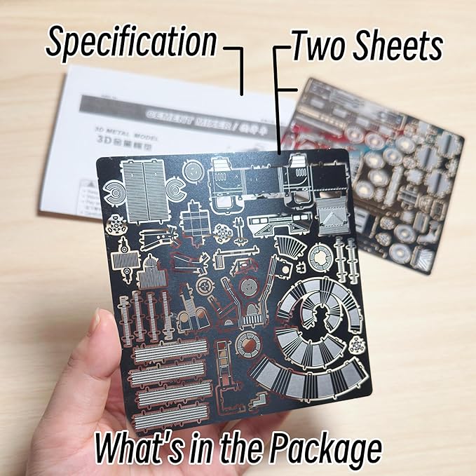 3D Metal Puzzles for Adults,Mixer Truck DIY Mini Craft Kits,Perfect Birthday Girlfriend Boyfriend Gift for Kids 14+ Years, Brain Teaser Puzzle for Desk Home Decor and Collect