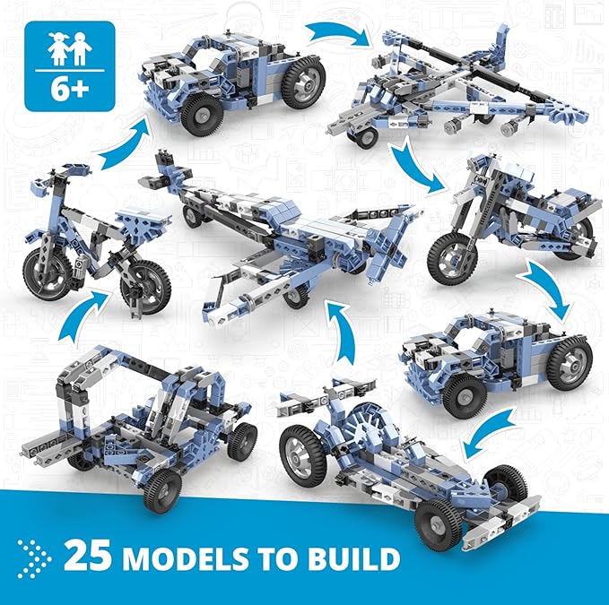 Engino Inventor STEM Toys, 25 Multimodel Set, Building Kit for Kids 6+, Engineering STEM Toys, Science Project for Young Inventors, Gift for Boys & Girls