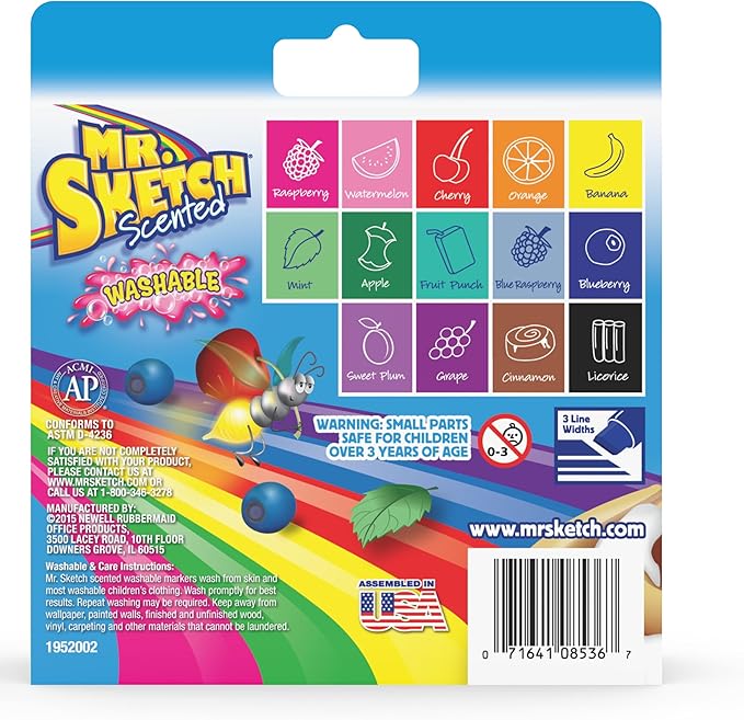 Mr. Sketch® Scented Markers, Chisel Point, Assorted, Pack Of 14