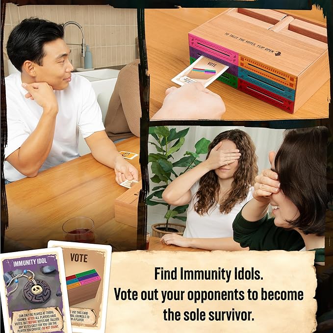 Exploding Kittens Survivor: The Tribe Has Spoken 3-6 Players - Ages 8+ - 30 Minutes to Play - Official Card Game for Survivor Fans - Family Game Night, Card Game