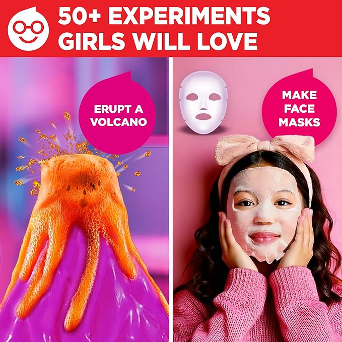 Doctor Jupiter Girls' Science Kit, Chemistry Set for Kids Ages 8-10-12-14 | Birthday Gift Ideas for 8,9,10+ Year Old Girls | STEM Toy Kit with 50+ Experiments | Learning & Educational Projects