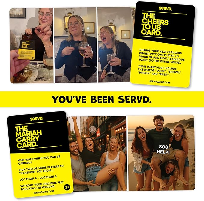 SERVD - Friends Edition - The Hilarious Real-Life Party Card Game for Adults | Injects Fun & Strategy into Time Spent with Friends & Family for Games Night, Parties & Vacations
