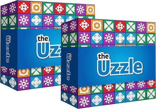 3.0 by Uzzle Games - 2-8 Players Board Game Bundle, Family Board Games for Children & Adults, Block Puzzle Games for Ages 4+ (2 Pack)