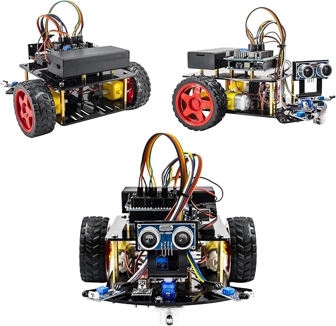 Smart Robot Car Kit,2WD Remote Control Car Compatible with Arduino IDE with Tutorail