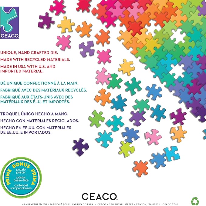 Ceaco - 750 Piece Jigsaw Puzzle - Jim Zuckerman - Textured - Paper Panda - Relaxing and Fun Activity for Adults