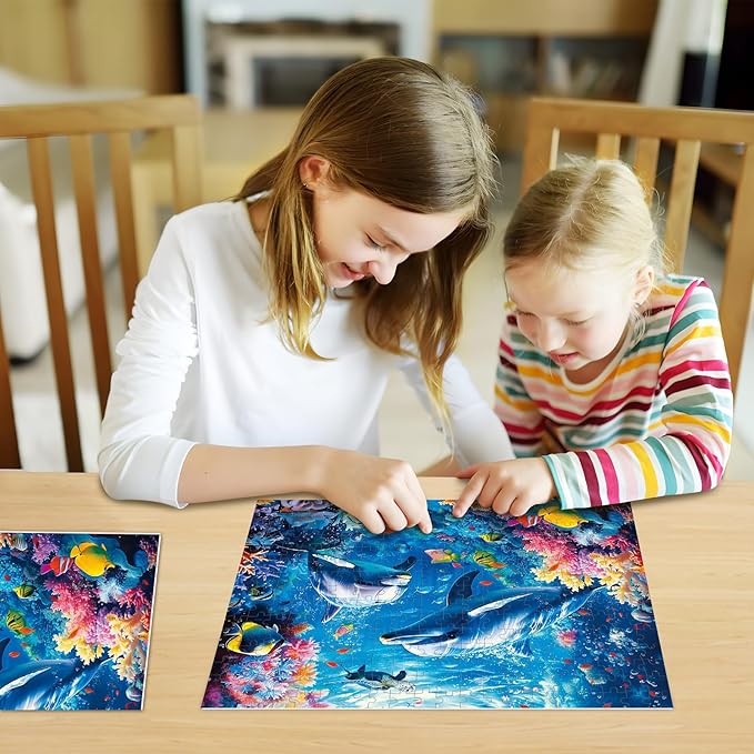 300 Piece Puzzles for Adults,Underwater World Jigsaw Puzzle for Adults Kids Seniors,Recycled Cardboard Large Piece Puzzle 300 Piece,Challenging Family Activity Great Gift for Family Friends 20.5*15 in