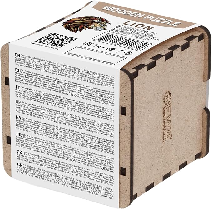 EWA Home Décor – Lion Small 80 Pieces – Wooden Jigsaw Puzzle for Adults – Perfect for Artistic Home Decoration and Mindful Relaxation