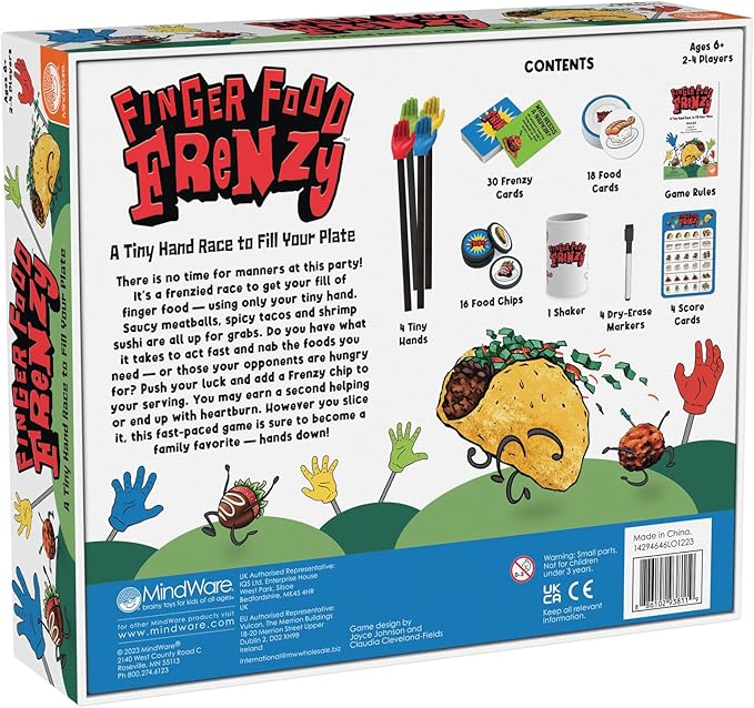 MindWare Finger Food Frenzy Family Board Game | Classic Strategy Board Games for Kids Ages 6 and Up | Boost Dexterity and Problem-Solving Skills with Kid Board Games