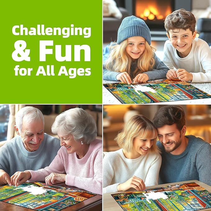 500 Piece Jigsaw Puzzle for Adults Living Room Library Scene with Dog Beautiful Puzzle with Letters on Back Ideal for Family Game Nights, Seniors & Home Decor (23x15in)