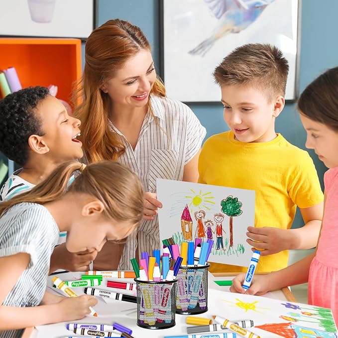 Aigybobo 200 Count Washable Markers - 8 Assorted Colors, Broad Line Markers for School, Classroom Essentials for Teachers