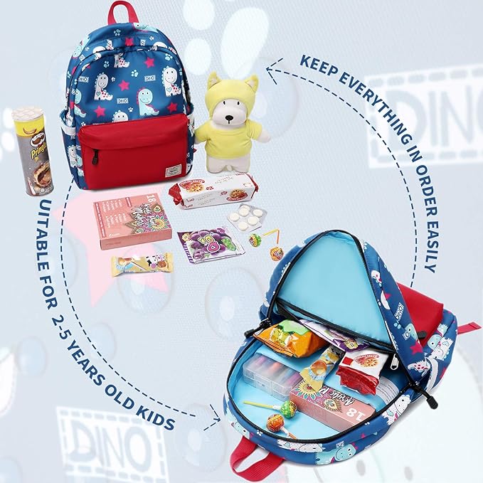 mygreen Toddler Backpack, Kids Backpack for Boys and Girls with Chest Strap