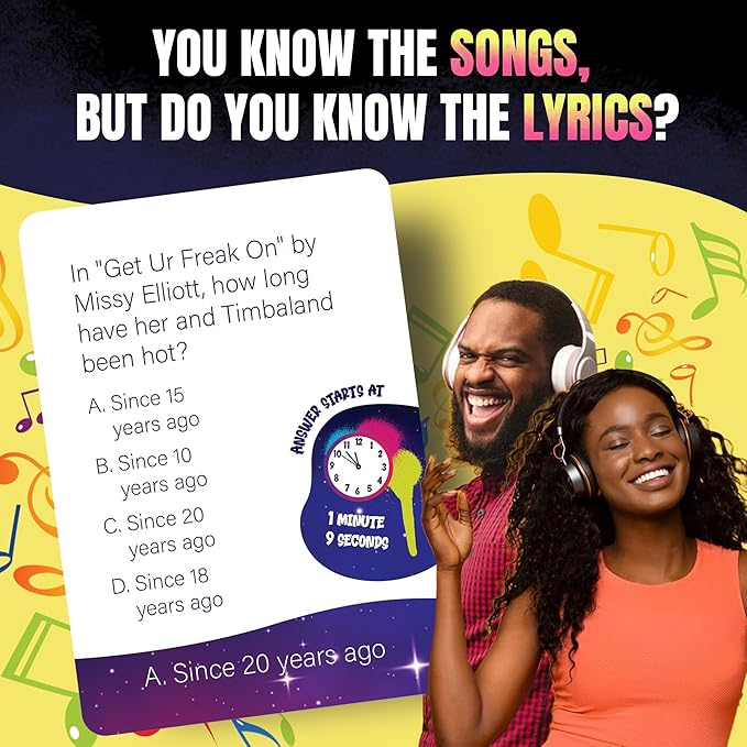 Lyric Legend 2000s Hip-Hop and Rap - Finish The Lyrics Game to Argue for The Correct Songs. Makes A Great Gift for Trivia Lovers - So Grab Your Mic, Sing Along, and Quiz Your Friends and Family!