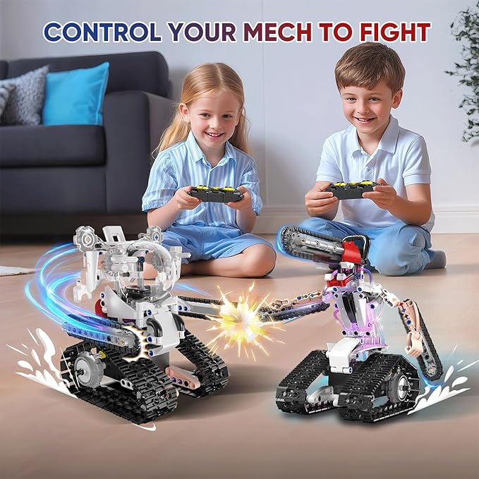 5 in 1 STEM RC Robot Building Kit for Boys, APP & Remote Control Erector Set RC Toys for Kids Blocks 419 Pcs, DIY Build Science Educational Gift for Age 6 7 8 9 10 11 12+ Boys & Girls