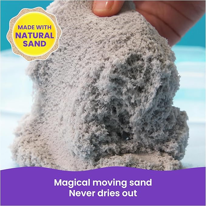 Kinetic Sand Splash, 1.5lb White-Pink Color-Change Play Sand & Character Mold, Resealable Bag, Toddler Toys, Kids Toys for Girls & Boys Ages 3 and up