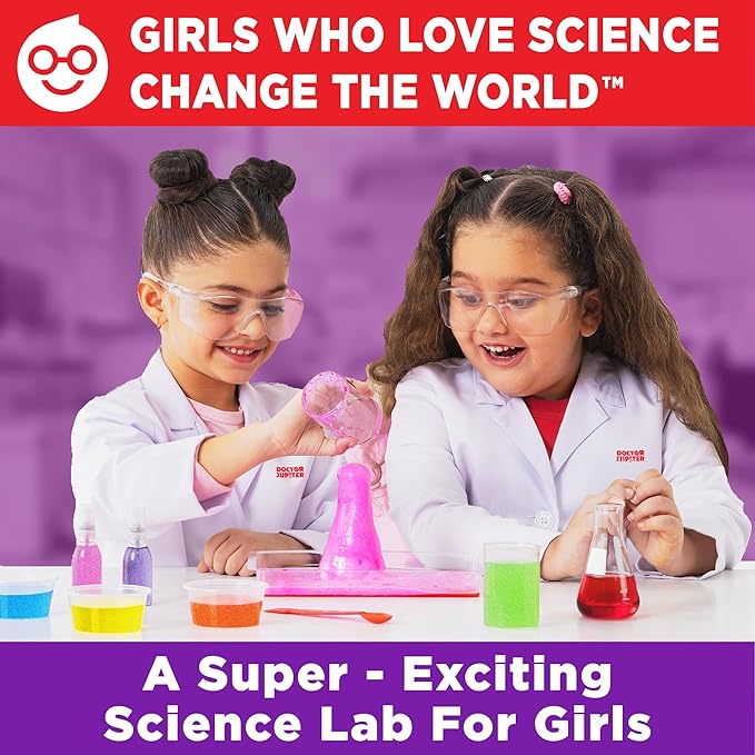 Doctor Jupiter Girls' Science Kit for Kids Ages 8-10-12-14 | Birthday Gift Ideas for 8,9,10+ Year Old Girls | Chemistry Set, STEM Toy Kit with 135+ Experiments | Learning & Educational Projects