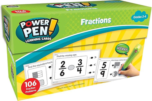 Teacher Created Resources Power Pen Learning Cards: Fractions (6463)
