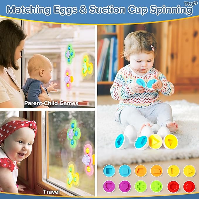 7‑in‑1 Montessori Baby Toys for 6‑12 Months & 1+ Years, Infant Sensory Teething & Stacking Blocks | Wooden Shape Sorter, Xylophone Musical Toy, Birthday Gift for Toddlers 1‑3