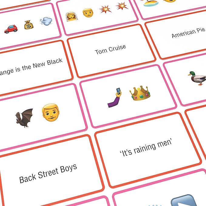 Bubblegum Stuff - Name The Emoticon Game - Pop Culture Edition - Emoji Flash Card Board Game - Suitable for Family, Kids, Teenagers & Adults. - Games Night Essential - Great Gift!