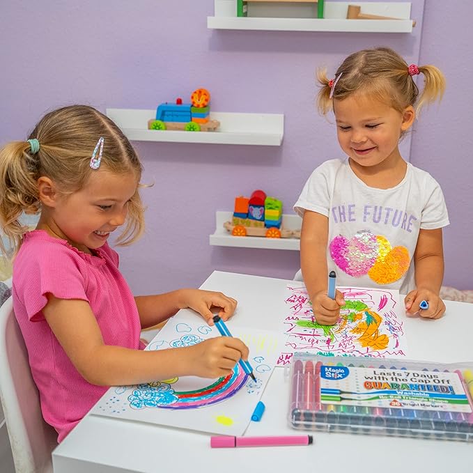 The Pencil Grip Magic Tri Stix, Non-Toxic and Washable Markers For Kids, 24 Assorted Stix Markers, TPG-397