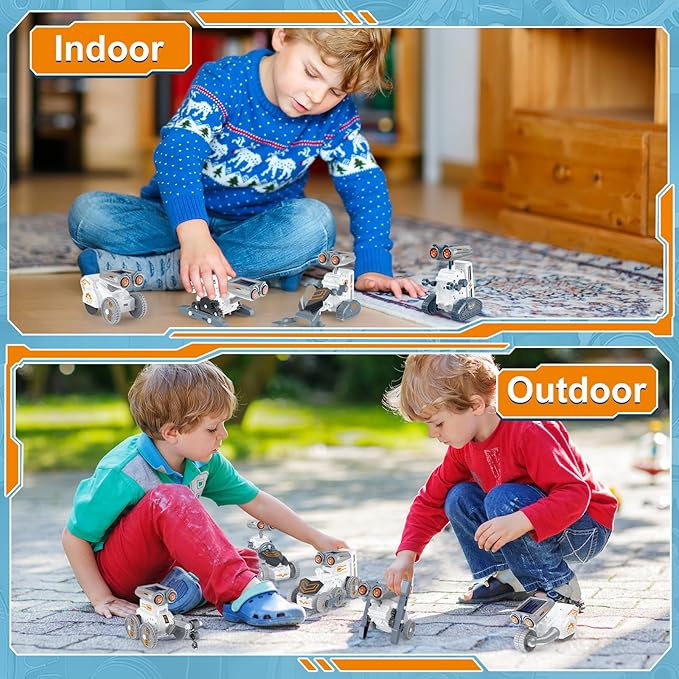 14-in-1 Solar Robot Building Kit STEM Gift for Kids Ages 8-13, 191 Pcs DIY Engineering Science Educational Robotic Toys, Solar Powered Educational Robotics for Boys & Girls