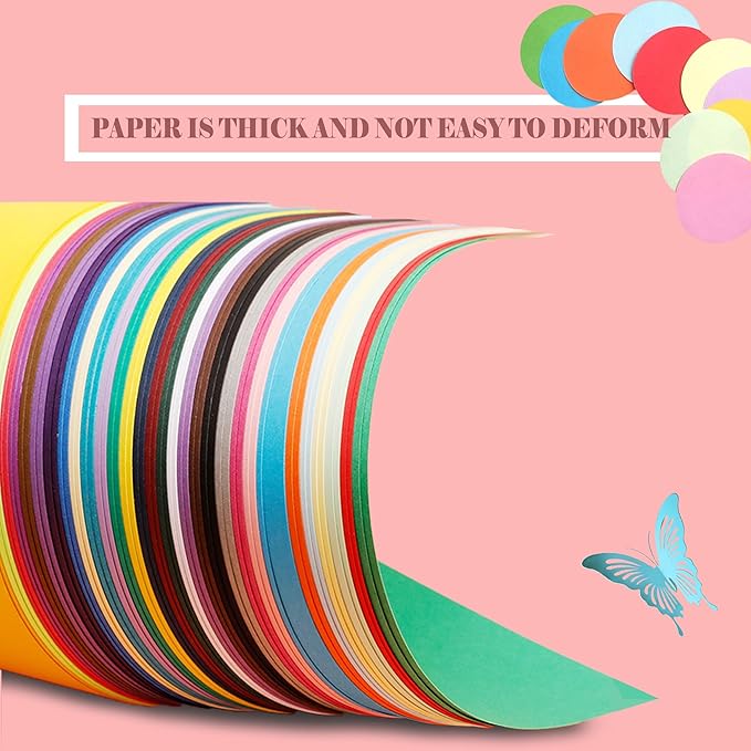 Colored Cardstock - Premium Cardstock Paper 230 GSM, Ideal for DIY Crafts, Card Making, Scrapbooking, and School Office Supplies (8.5” x 11”/120 Sheets/20 Assorted Colors)