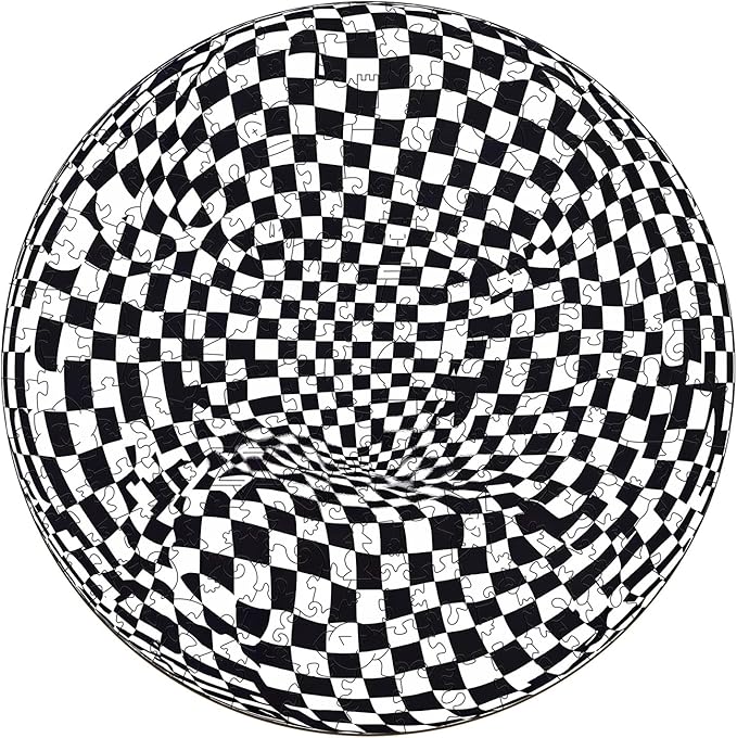 Wooden Puzzles for Adults, Wooden Jigsaw Puzzles for Adults Kids, Checkerboard Pop Art Unique Shaped Wood Puzzles Adult, Birthday Gifts for Friends Family Game, High Challenge (13.4 * 13.4n 275pcs)